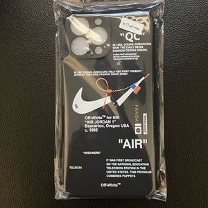 (OFFWhite)Liquid Silicone Case Compatible for iPhone 13 pro max.(black)